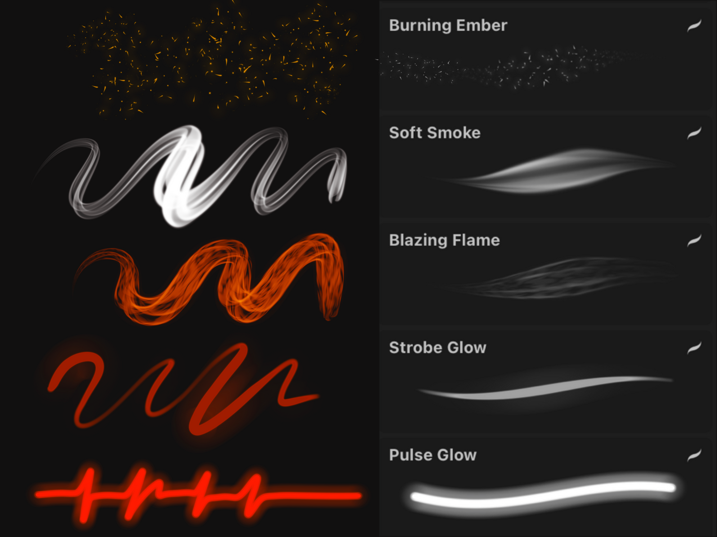 Magical Effects Brush Pack for Procreate: Glow, Sparkle, Fire & Motion Brushes