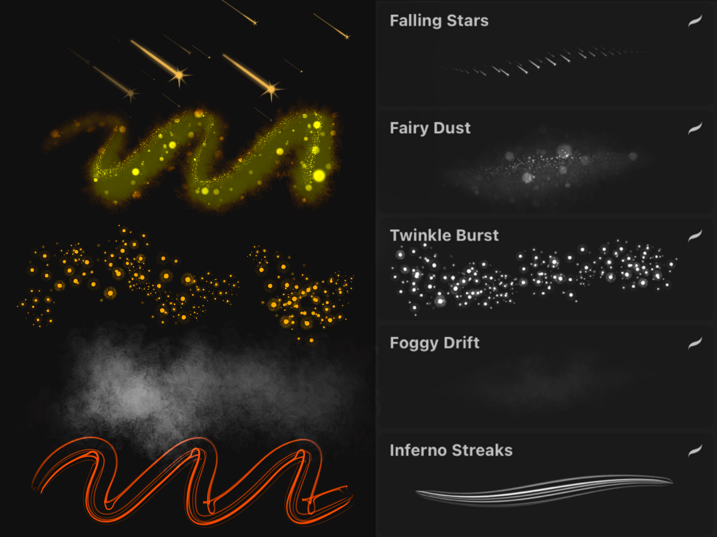 Magical Effects Brush Pack for Procreate: Glow, Sparkle, Fire & Motion Brushes