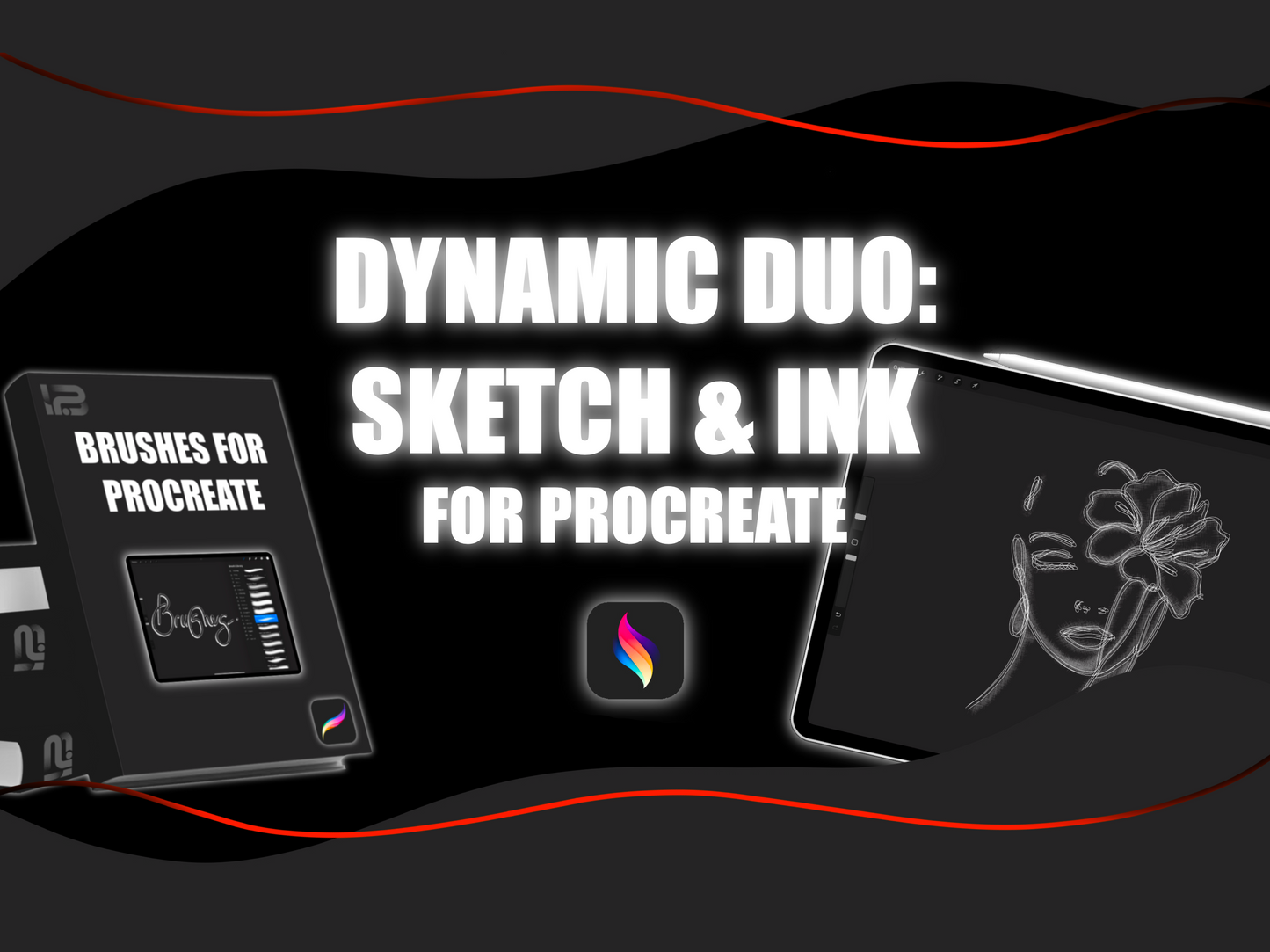 Sketch & Ink Mastery 20 Essential Procreate Brushes